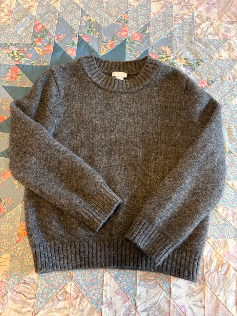 COS Cashmere Kid's Sweater in Charcoal Gray